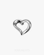 Open Heart Sterling Silver 925 Pendant