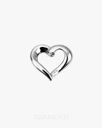 Open Heart Sterling Silver 925 Pendant