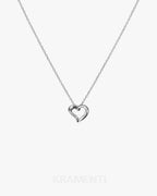 Open Heart Sterling Silver 925 Pendant