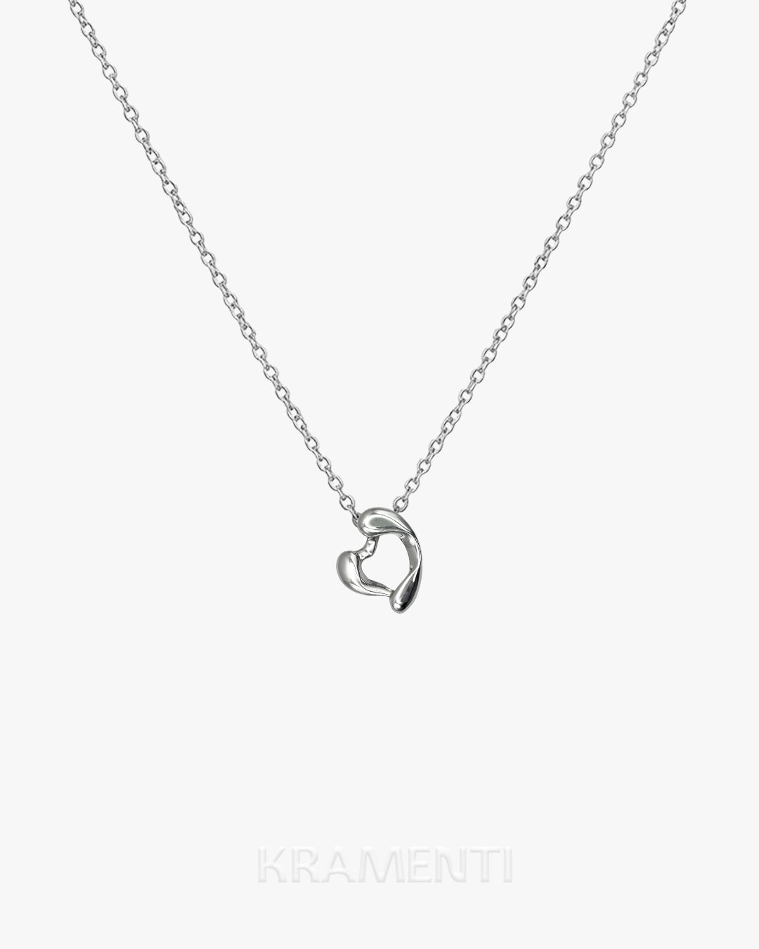 Abstract Blob Sterling Silver 925 Pendant