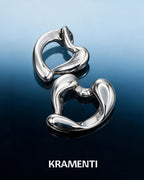 Abstract Blob Sterling Silver 925 Pendant