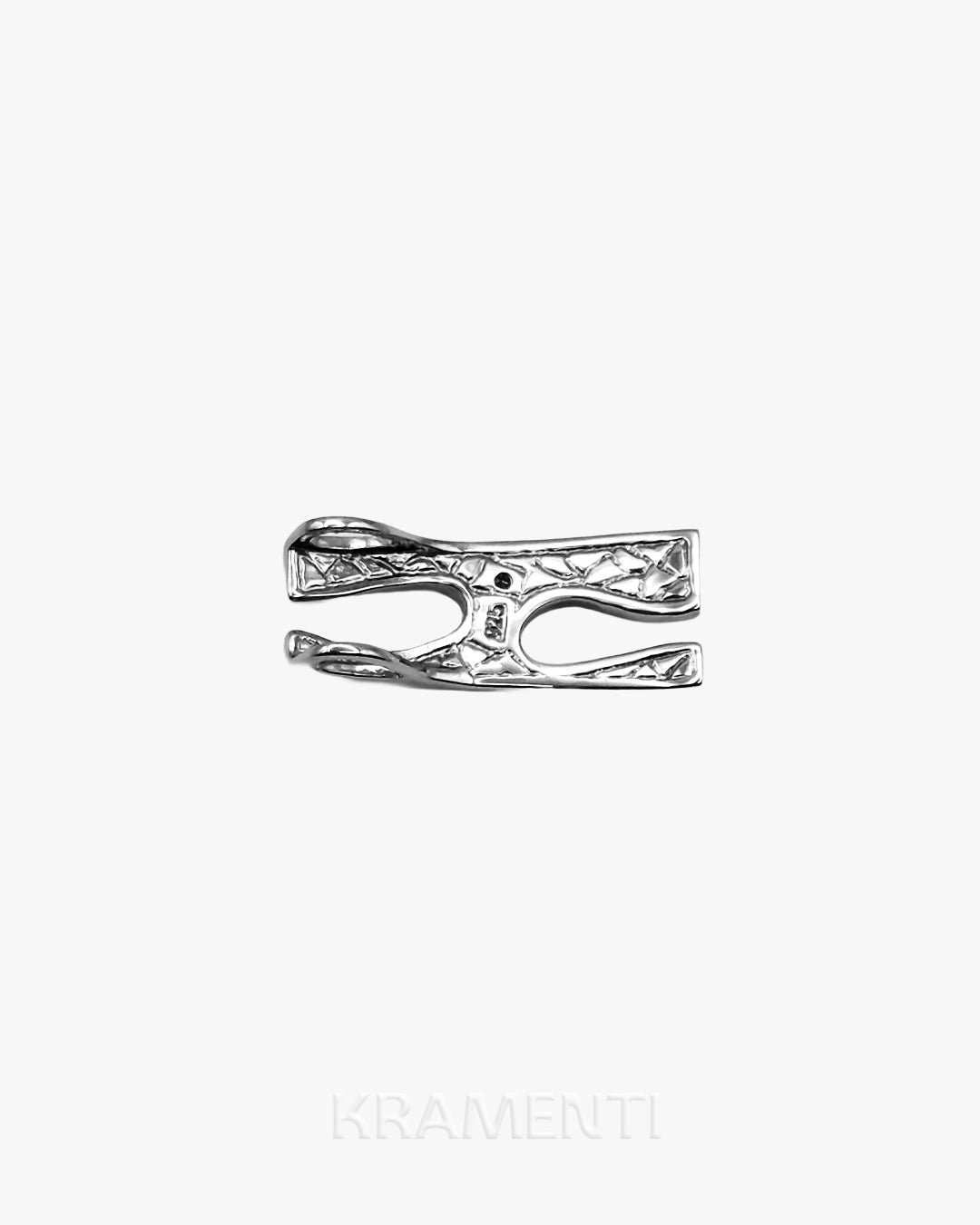 Double Bar Clip Sterling Silver 925 Pendant