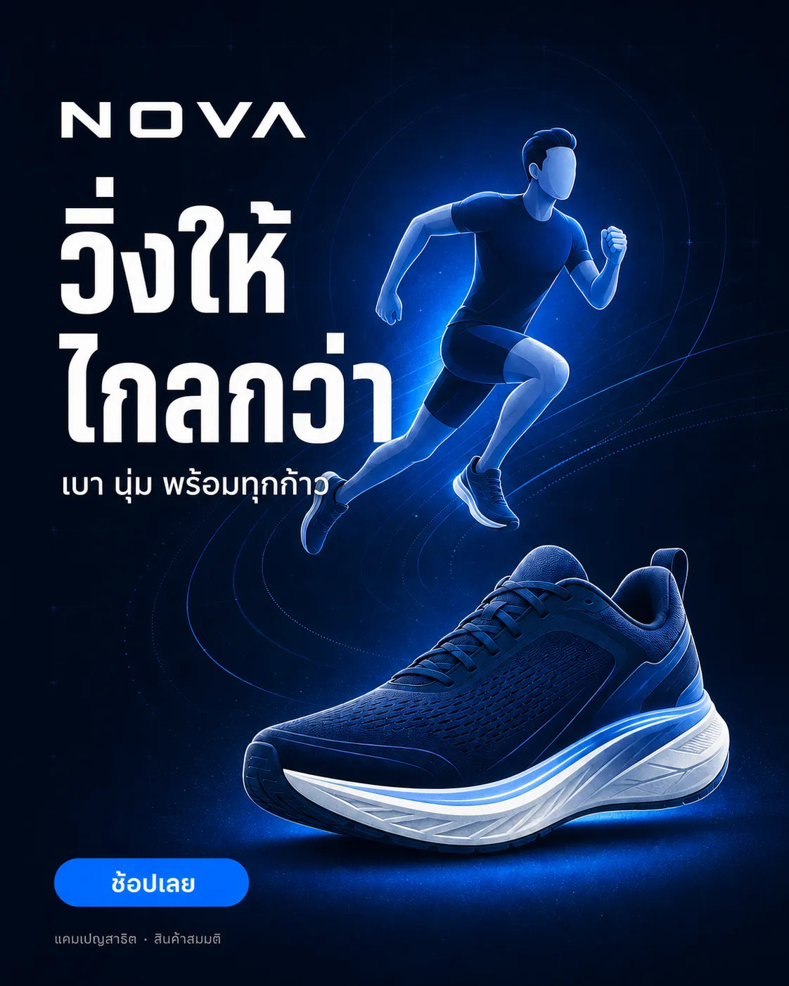 Master artwork แคมเปญรองเท้า NOVA สัดส่วน 4 ต่อ 5